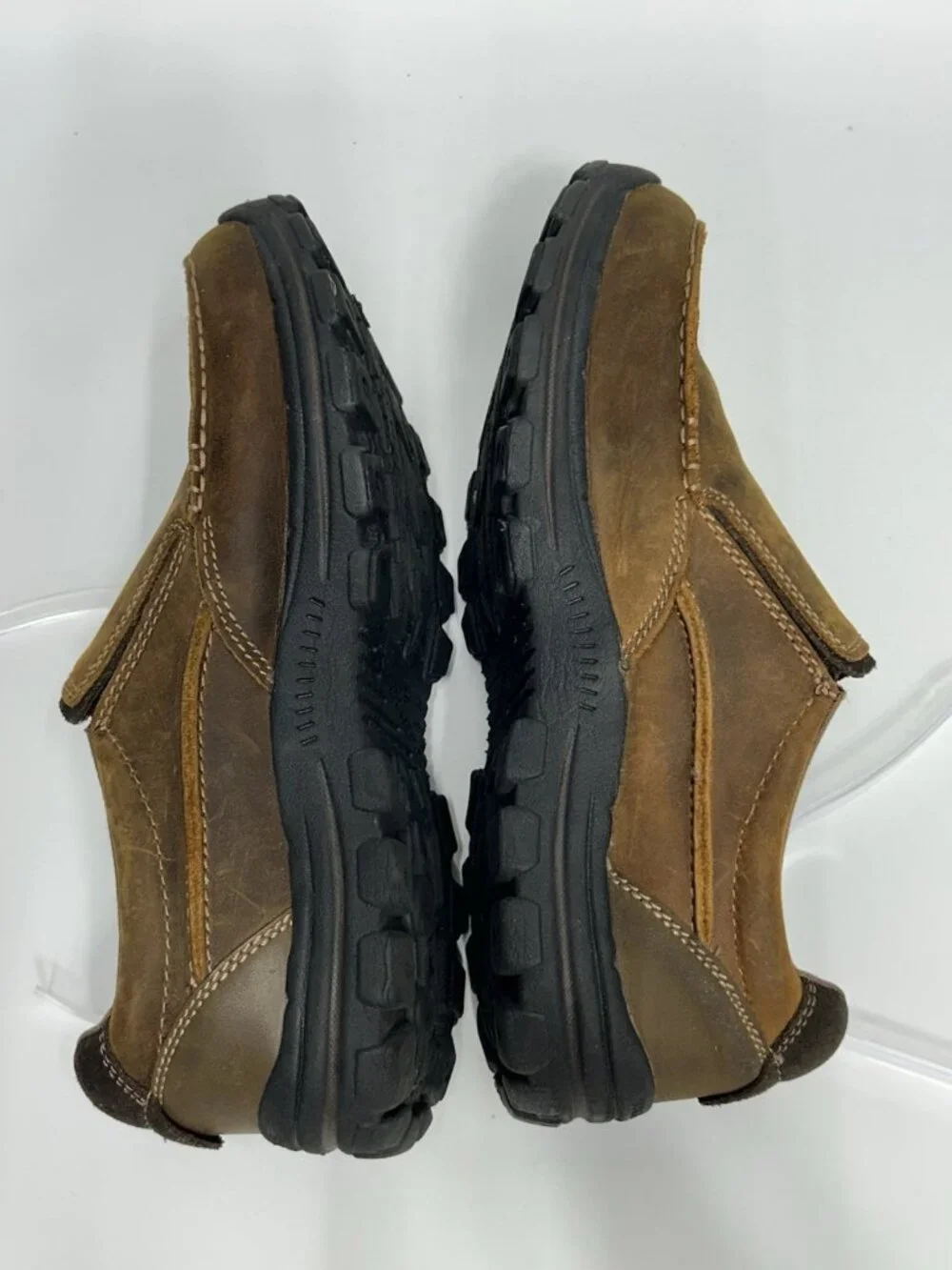 Skechers Braver Rayland Shoes Mens 8.5 Brown Slip On Leather Relaxed Fit Casual